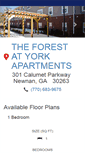 Mobile Screenshot of forestatyorkapts.com